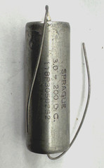 Sprague Capacitor 3 uF, 200 V, NOS Vitamin Q style Qty available