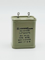 Jensen No. 8502 1.5UF 380-570V Type CA Paper Capacitor Made in Denmark Tested