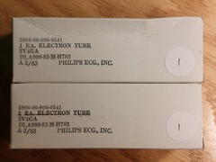 Pair of Sylvania 5AR4 GZ34 (5V4GA relabel) NOS NIB Vacuum Tubes #1