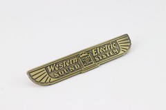 Western Electric copper logo badge replacement piece 98mm(3.86″)X18.5mm(0.72″)