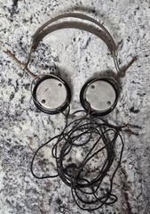 1920s-Era Antique Yanky Headphones with Headband & Cloth Cord – Very Rare Brand!