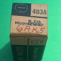403A Western Electric 8-59 Date Preamp Vacuum Tube NIB NOS Tested Rare Vintage