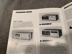 TEAC A-3440 3300SX Etc. Vintage Reel to Reel player Brochure