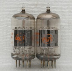 Matched Pair of RCA JRC 5814A/12AU7/ECC82 Vacuum Tubes : Black Plate