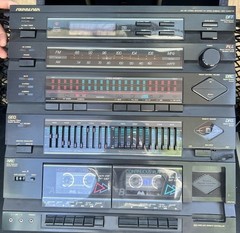 Soundesign NRC-4000 AM/FM Stereo Receiver Dual Cassette Deck w/ EQ