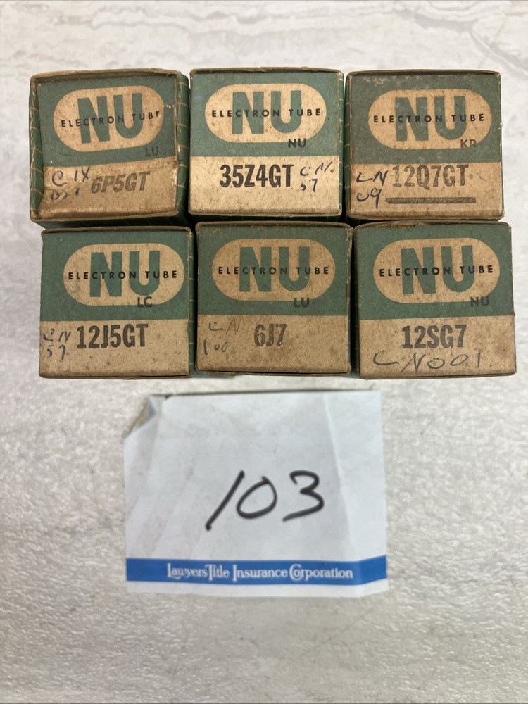 NU National Union Electron Tubes original Boxes various tube #s LOT #103