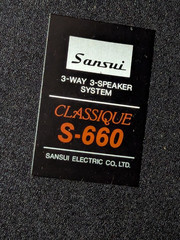 Vintage One SANSUI S-660 Genuine Front Grill cloth Speaker Original