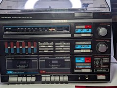 Vintage Sanyo GXT 220 Stereo Music System Turntable Cassette Repair Parts