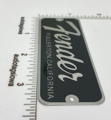 Fender Fullerton California Amplifier Badge Custom Made Aluminum with Screws