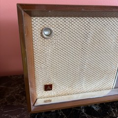 Mid Century Tube FM AM Radio Panasonic 782B Tweed 1963 Please Read