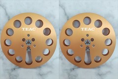 One Pair Silvery TAPE REEL TEAC 7” inch Light Metal Aluminum Take Up Reel