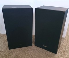 Vintage Panasonic SB-D160 Bookshelf Speaker System Set Works Wires Cut See Photo