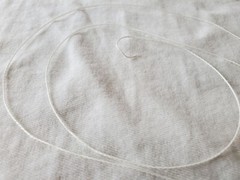 Thin White Radio Dial Cord .2mm sold in 12 foot lengths
