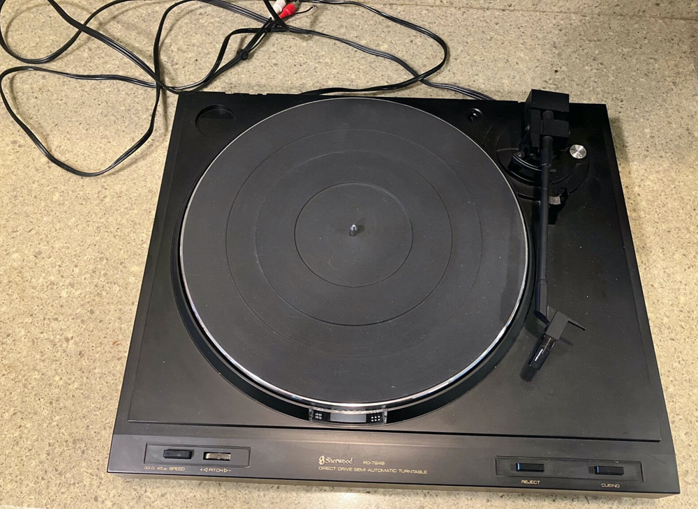 Sherwood Direct Drive Semi Automatic Turntable PD-724B No Needle or Dust Cover