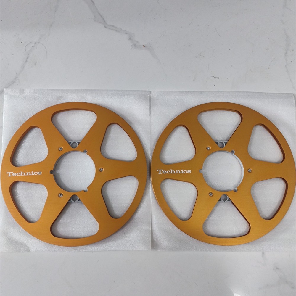 One Pair 10.5” Gold Technics Tape reel High Quality Aluminum Take Up Reel
