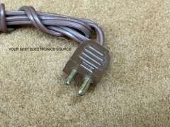 NOS NEW Vintage TV / Radio Cheater Cord Extension, Polarized, BULK, Brown, 6 Ft.