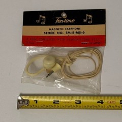 Vintage Fen-tone Magnetic Earphone 8 Ohm SM-8-MS-6 2.5mm Subminiature Japan NOS