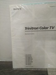 SONY KV-27V10 KV-29V15 TRINITRON COLOR TV Service Manual W/ INSTRUCTIONS (NOS)