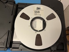 3M 908 Audio Mastering Tape – 1/2″ x 2500 ft On Reel- With Case- Lot Of 2