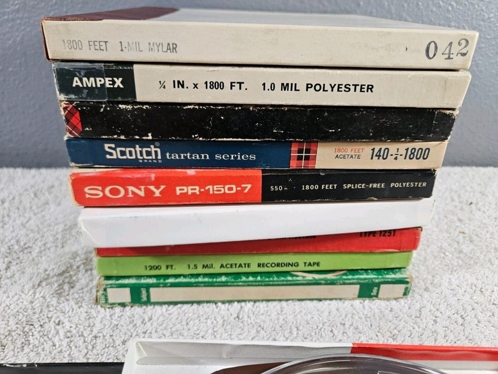 10 used Generic 7″ Reel-To-Reel Tape LOT Please Read!