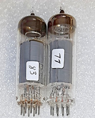 Matched Pair 6BQ5 Sylvania & unbranded Vacuum Tubes, TV-7D Tested – will combine