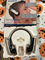 VINTAGE SONY MDR-FM5 Headphones HEADBAND Stereo RADIO JAPAN In Box RARE Tested