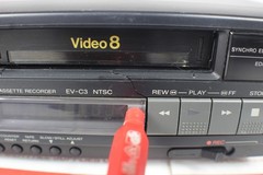 Sony EV-C3 Video8 Compact 8mm Tape Player and Recorder POWERS ON-For SPARE PARTS