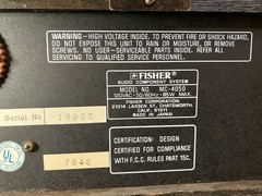 Fisher Audio Component System MC-4050 Everything Works!