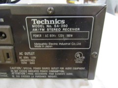 Technics SA-290 Quartz Synthesizer AM/FM Stereo Receiver Working – Bench Tested