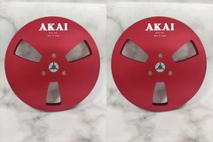 New One Pair black Akai 7” tape reel Light Metal Aluminum Take Up Reel