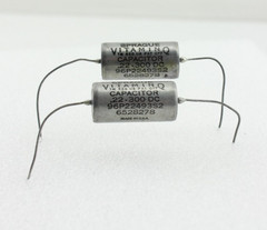 Qty 2 Sprague Vitamin Q .22uF 300V PIO Capacitors Matched Pair Tone Caps NOS USA