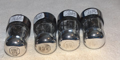 4 x 6SN7gtb Sylvania/Philco Tubes*Chrome Dome*Very Strong Quad*1950s*#17