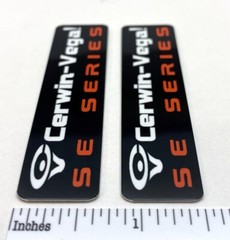Cerwin Vega SE Series Speaker Badge Logo Emblem Aluminum Pair CV