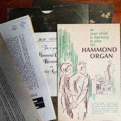 VINTAGE HAMMOND ORGAN BROCHURE PRESETS LETTERS AND WARRANTY SLIPS