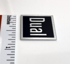 Dual Turntable Badge Logo For Dust Cover or Plinth Custom Made Aluminum