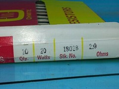 OHMITE 2 OHM 5% RESISTOR 20 WATT CERAMIC WIRE WOUND NOS ORIGINAL PACKAGE SINGLE
