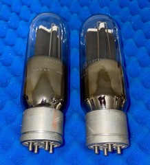 TWO GE VT-4-C Tubes / Matched Within 1% Gm / Amplitrex Tested +100% / 211 / 1940