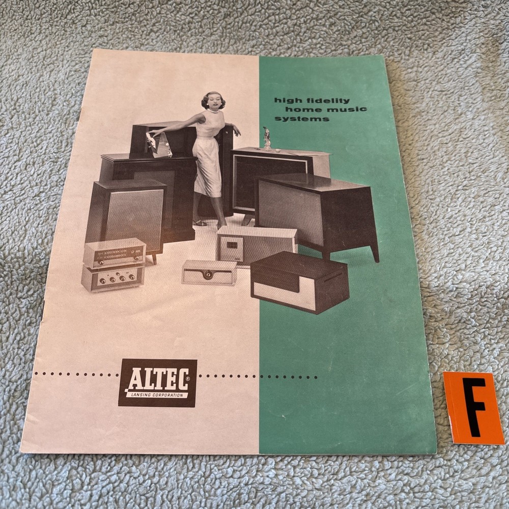 Vintage Altec Catalog Finished Cabinet & Floor Speakers Stereo Equipment 1964 #F
