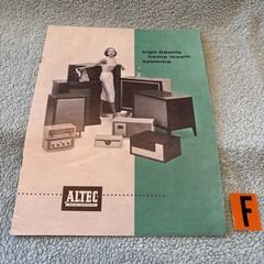 Vintage Altec Catalog Finished Cabinet & Floor Speakers Stereo Equipment 1964 #F