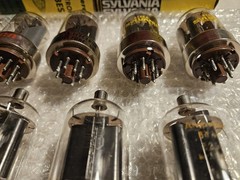 Vintage Lot of (9) 6146A & 6146B Vacuum Tubes RCA Sylvania Amperex UNTESTED