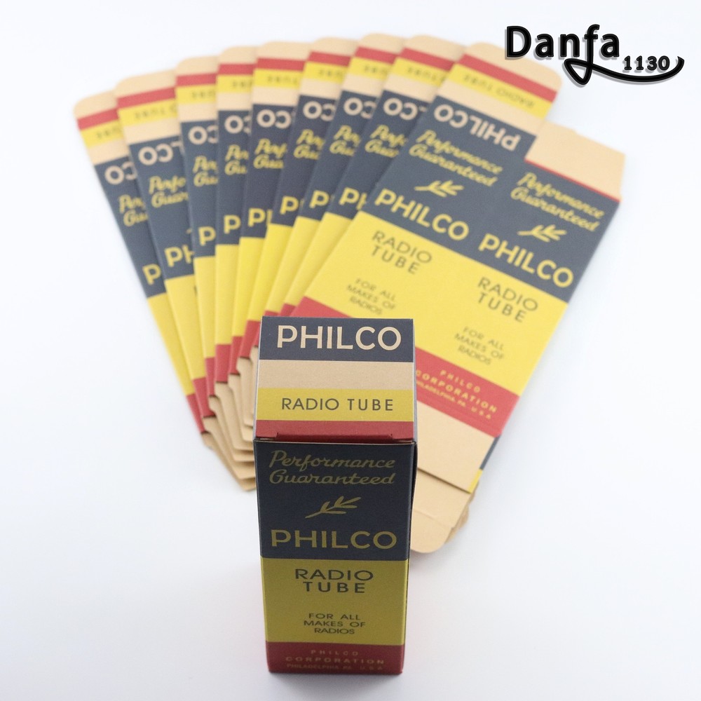 lot of 10 PHILCO TUBE BOX CARTON BOX FOR 2A3 245 247 280 5U4G 5R4GY 6L6G 6B4G