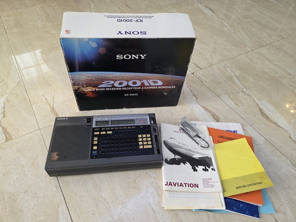 SONY ICF-2001D World Band Radio Tuner Receiver (With Box And Paper)