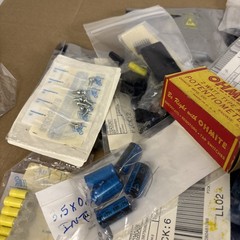 Large Lot of VTG Electronic Parts Meters, Pots, ICs, Transistors, Motorola