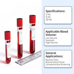 100 Pcs 10ml Vacuum Sample Tubes – Leak-Proof, No Additive, Red Caps for Lab & V