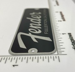 Fender Fullerton California Amplifier Badge Custom Made Aluminum with Screws