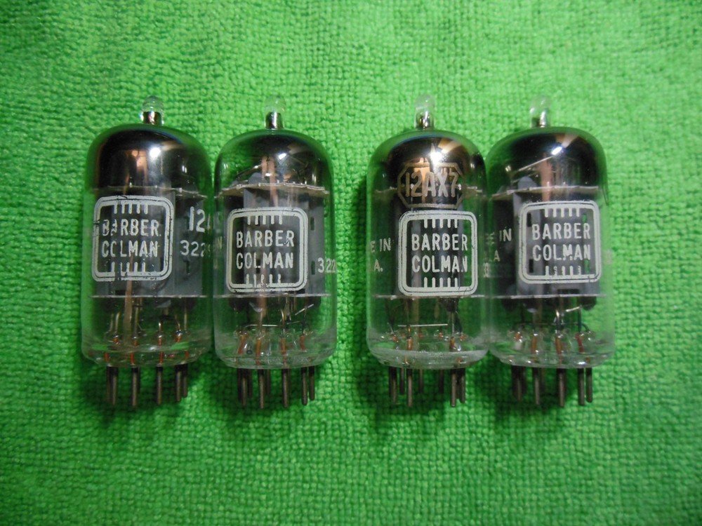 4 Tung Sol Barber Colman 1960s 12AX7 TV7 Tested.. Excellent!