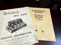 McIntosh MC-240 1P1001 100D1 10G01 Repair Maintenance Service Manual *ORIGINAL*