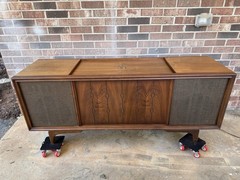 🍊Vintage 1964 MCM RCA Victor Stereo Record Player Console | Model 4FT44W WORKS!