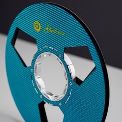1X Studevox Pro Black/Blue 10.5″ Carbon Fiber 1/4″ Tape Reel For Tape Recorders