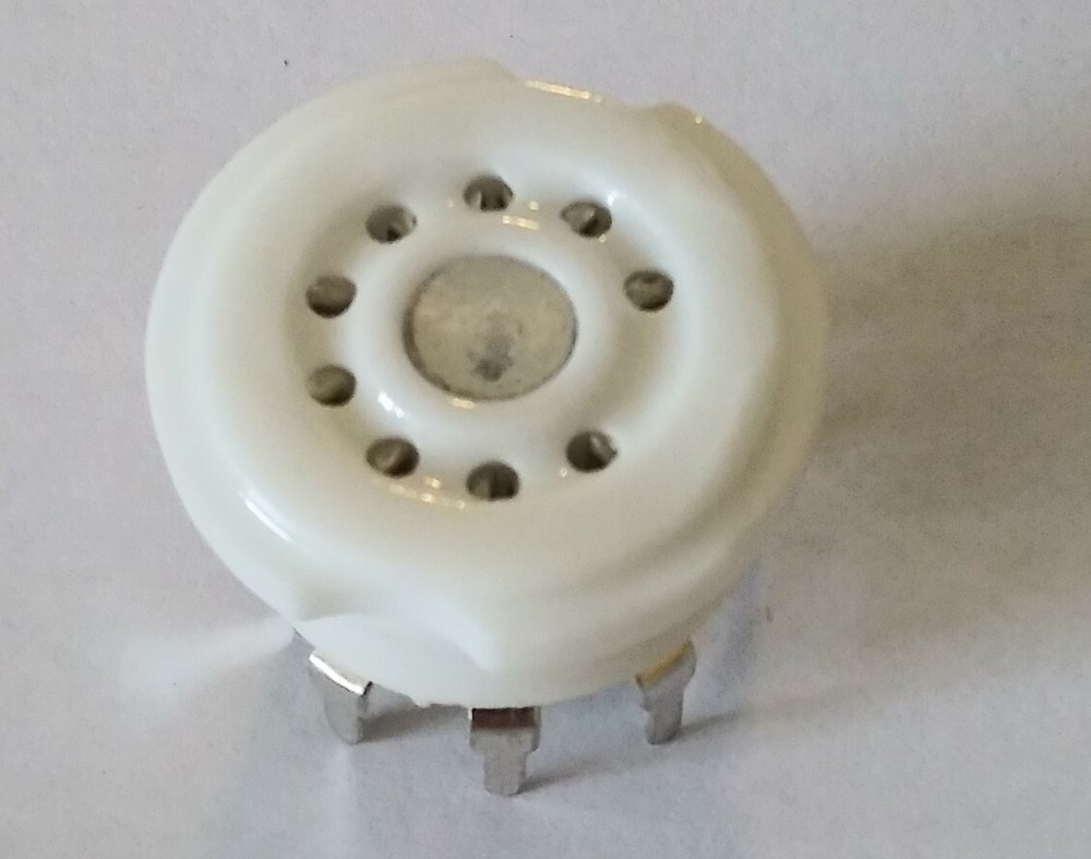 9 pin tube socket PCB mount ceramic 10 pcs. 12AU7 6922 6DJ8 12AX7 fast delivery
